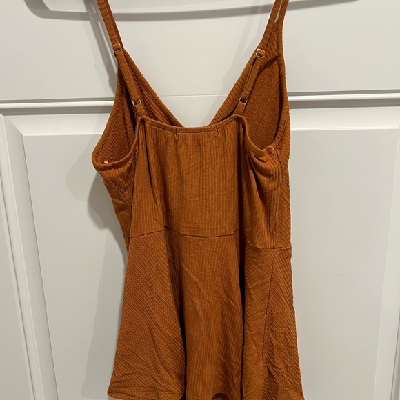 Rust Orange Button Top - Picture 3 of 4